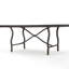 Table de salle à manger Enticing, l 70,35 po x P 34,45 po, H 28,00 po, brun antique avec cadre en fer