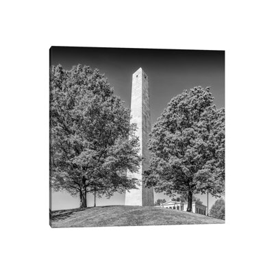 Boston Bunker Hill Monument Monochrome by Melanie Viola - Wrapped Canvas Print