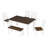 Rustic Style 6-Piece Dining Room Table Set With 4 Ergonomic Designed Chairs & A Bench (Walnut + Cottage White)