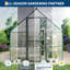 Serre en polycarbonate 8 * 16FT pour l'extérieur, grande serre avec structure à installation rapide-124341989