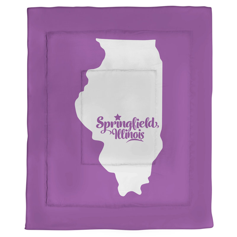 Illinois Percale Comforter, Twin Comforter, Violet