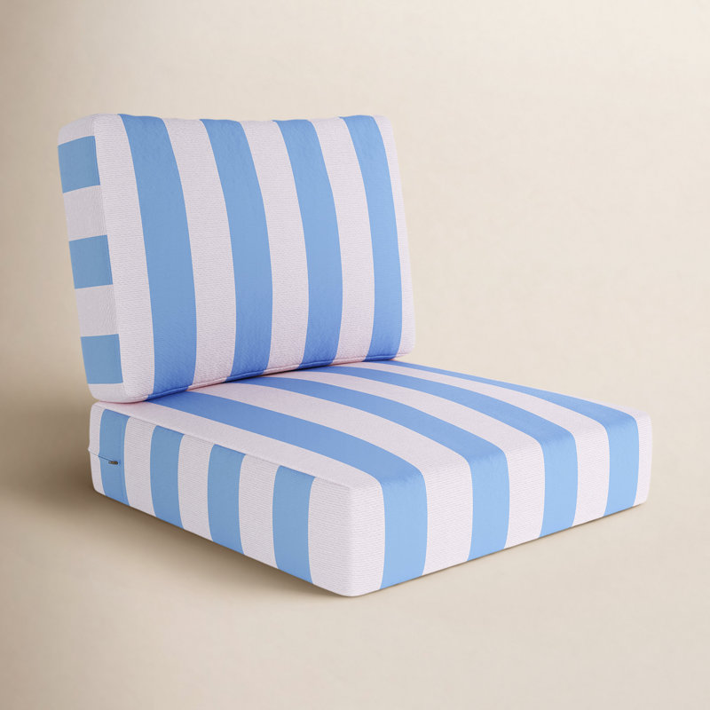 Coussin de siège Amala Sunbrella, L 24 po x P 5 po, Sunbrella refuge océan