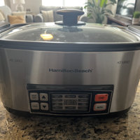 Hamilton Beach 9-in-1 Digital Programmable Slow Cooker with 6 quart  Nonstick Crock, Sear, Saute, Steam, Rice Functions, Stainless Steel (33065)