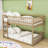 Queen Over Queen Wooden Bunk Bed With Ladder And Slats-119305092