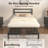 14 Inch California King Bed Frame With Storage, Mattress Foundation, Heavy Duty Sturdy Steel With No Box Spring Needed, Black