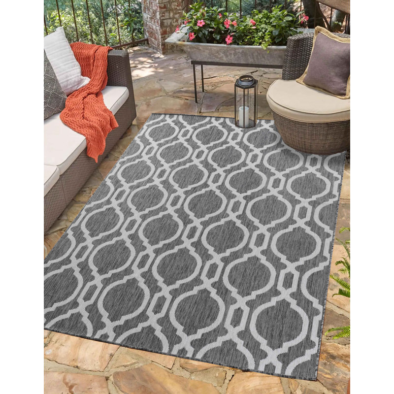 Adalinda Geometric Kilim Indoor / Outdoor Area Rug, Rectangle 160 x 230cm