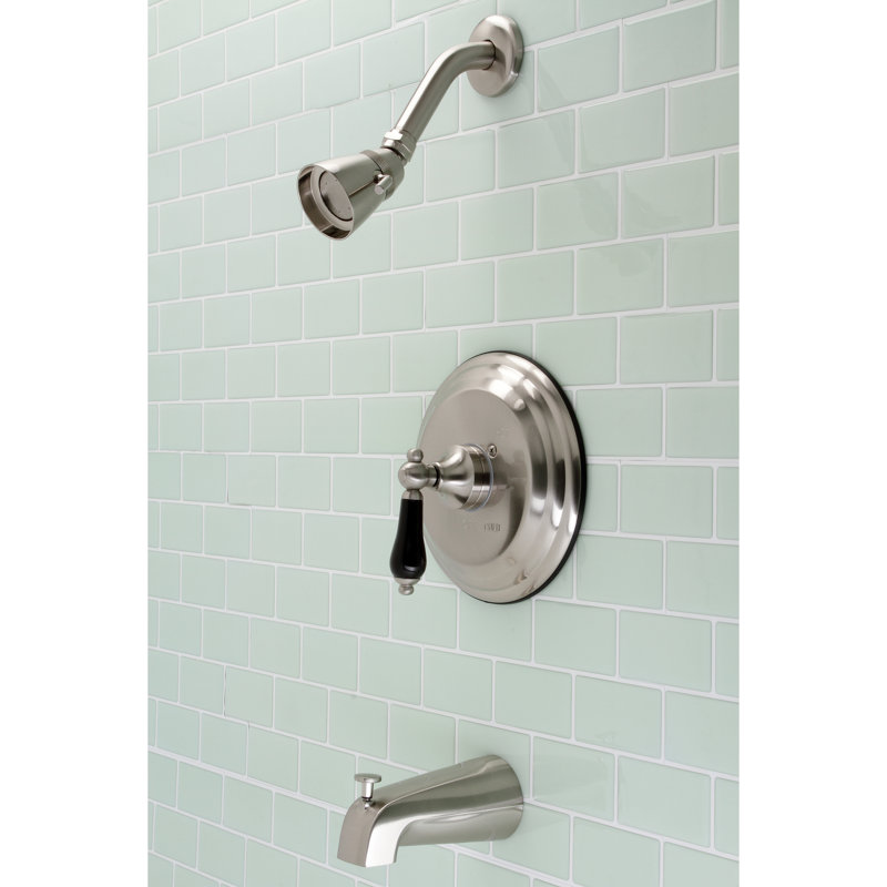 Kingston Brass Duchess Single-Handle Pressure Balanced Tub and Shower Faucet, Brushed Nickel