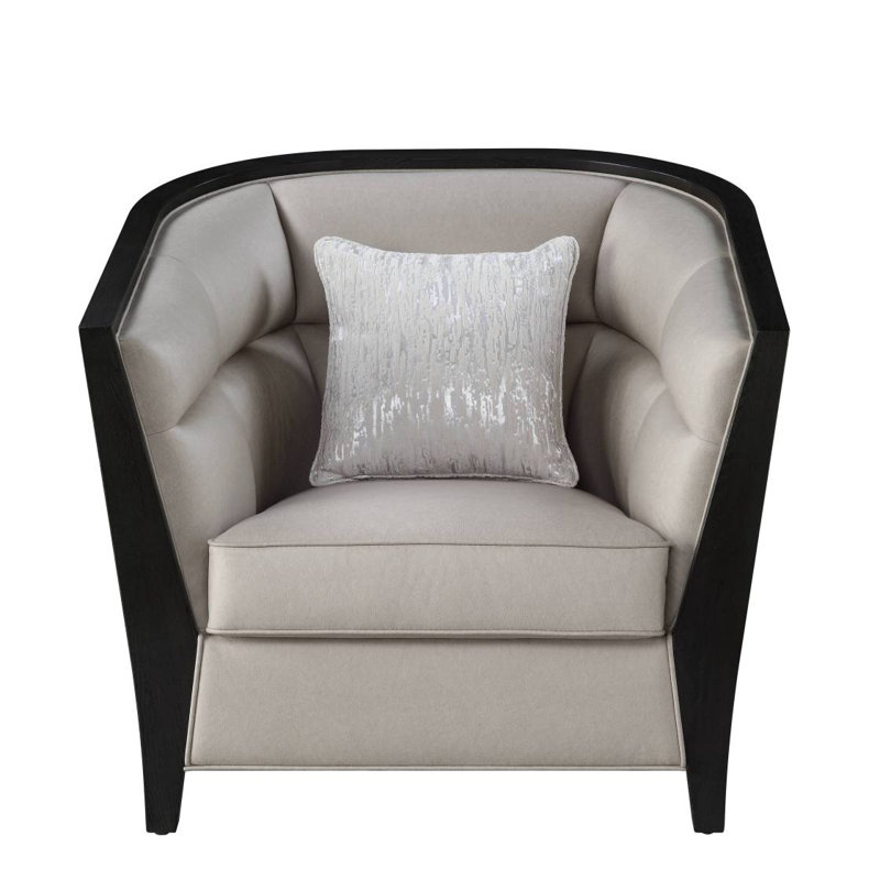 Chaise moderne en tissu avec coussin Zemocryss
