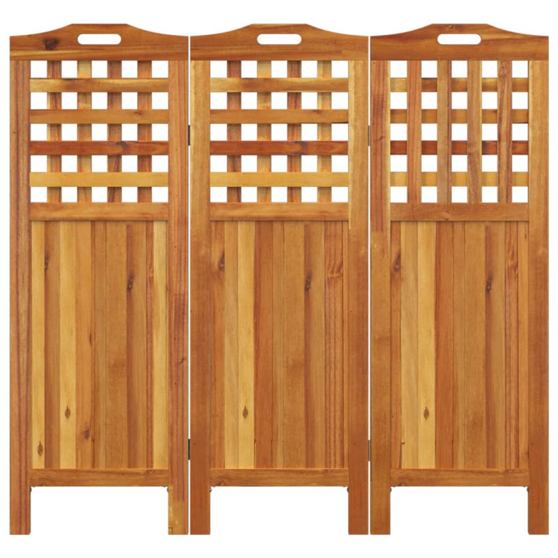 Ibarra Solid Wood Folding Room Divider, 115cm H x 121.5cm W x 2cm D, 3