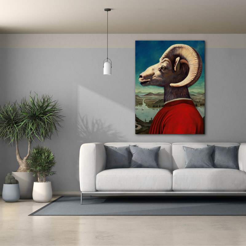 «Ep» Graffiti «Ram» par Jane R. Talton, art mural sur toile, 40 po x 54 po