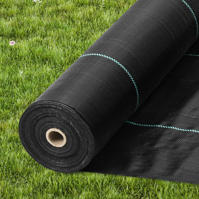 5FTx250FT Premium Heavy Duty Weed Barrier Landscape Fabric, 5OZ Woven Geotextile Fabric Under Gravel, High Permeability for Weed Blocker Weed Mat, Driveway Fabric, Weed Control Garden Cloth