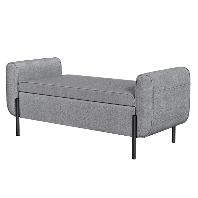 Storage Bench, Light Gray