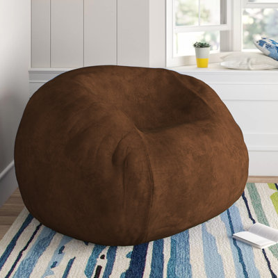 Fauteuil à billes: fauteuil à billes rembourré en mousse à mémoire de forme de 5 pi avec housse amovible et lavable à la machine - Fauteuil à billes avec housse en microfibre douce - Couleurs et tissus