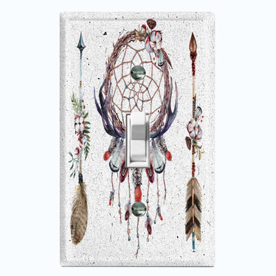 Patterned 1 - Gang Toggle Light Switch Standard Wall Plate