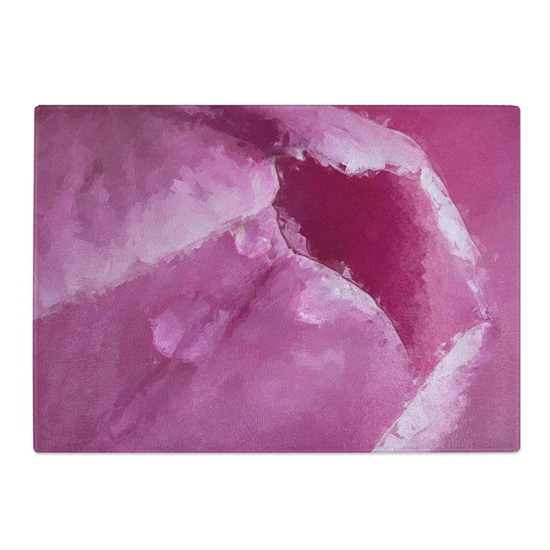 Tempered Glass Petals of a Tulip Chopping Board, 39 cm W x 28.5 cm L