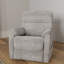 Fauteuil relevable moelleux en tissu colombe Lucie