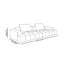 Canapé moderne style Mid-Century Cloud Marshmallow