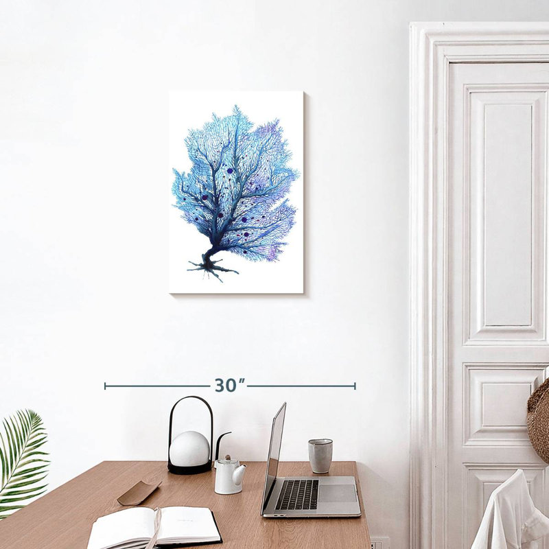 Brampt Fan Coral Blue, 24" H x 16" W