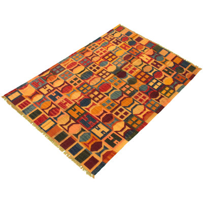 Sundance One-of-a-Kind Rectangle 6' X 9' New Age Wool Area Rug in Red
