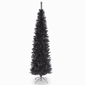 72" H Black Cedar Flocked/Frosted Christmas Tree