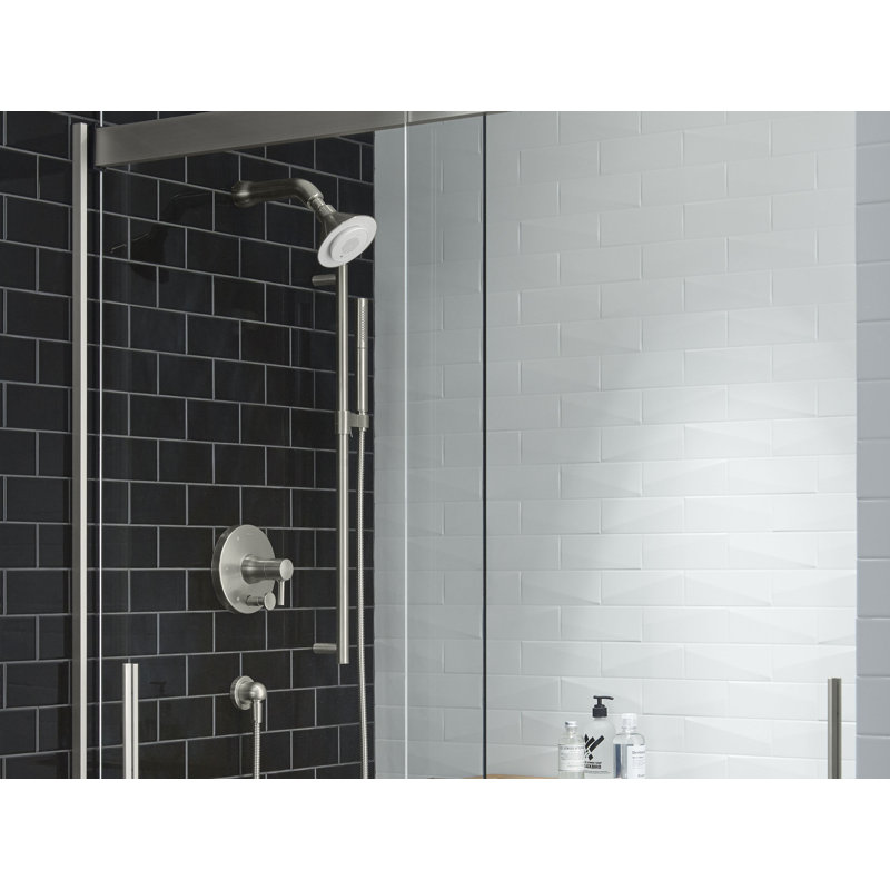 Moxie 1.75 Gpm Single-Function Showerhead With Wireless Speaker, White