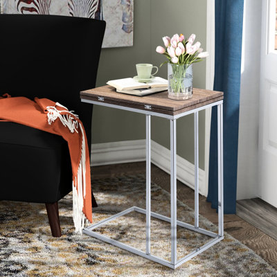 Table d'appoint et base géométrique en chêne patiné