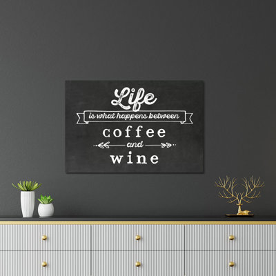 Coffee Wine Print On Acrylic Glass