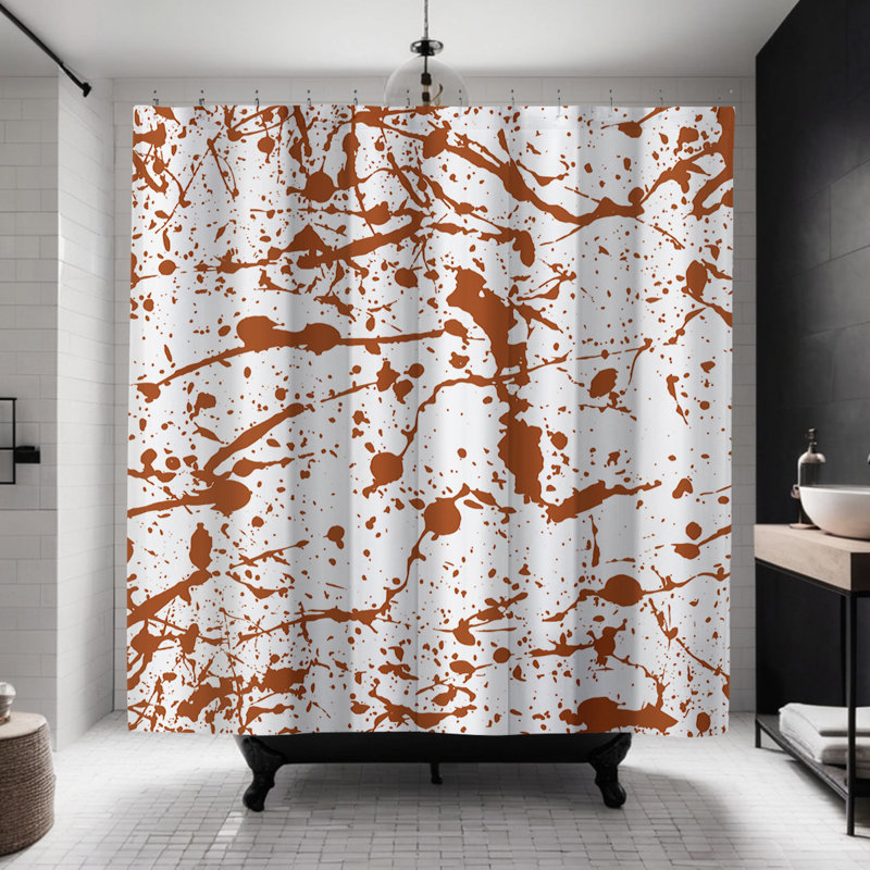 Rideau de douche Coco, Orange brûlé