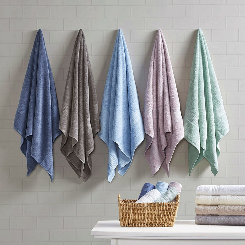 6 Piece Organic Cotton Towel Set, Gray