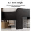 Structure de lit double, structure de lit plateforme en bois avec tête de lit à DEL avec rangement et 2 ports USB, sans bruit, aucun sommier nécessaire et outil d'assemblage facile, grand rangement sous le lit, noir foncé