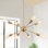 Luminaire d'îlot de cuisine à 8 lumières à intensité variable de style lustre Spoutnik Jamee
