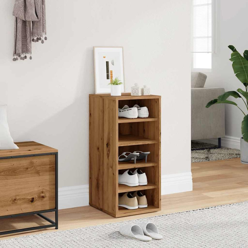 Belmeda 5 Pair Shoe Storage Cabinet, Artisan Oak
