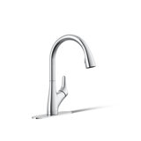 Rival Pull Down Single Handle Kitchen Faucet with Two-Function Sprayhead