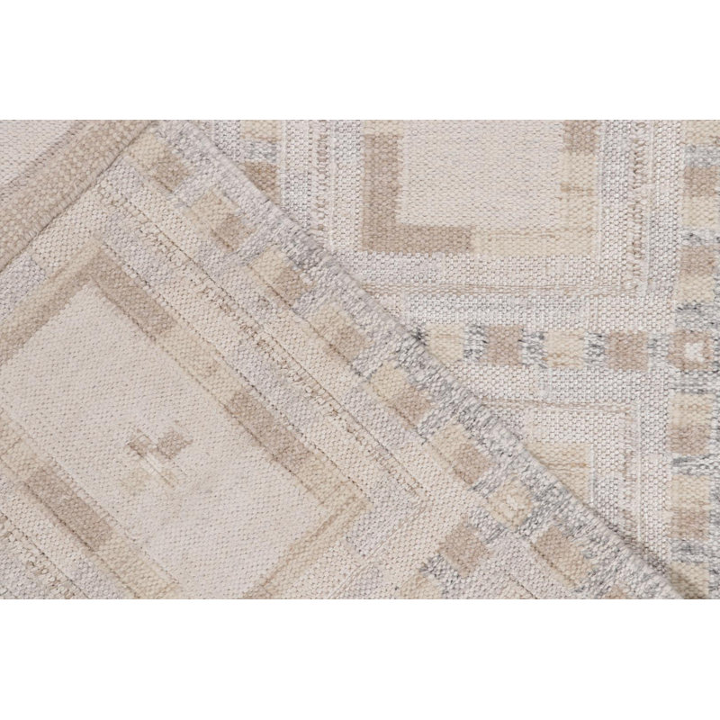 Scandinavian Wool Geometric Area Rug, Rectangle 10' x 14'