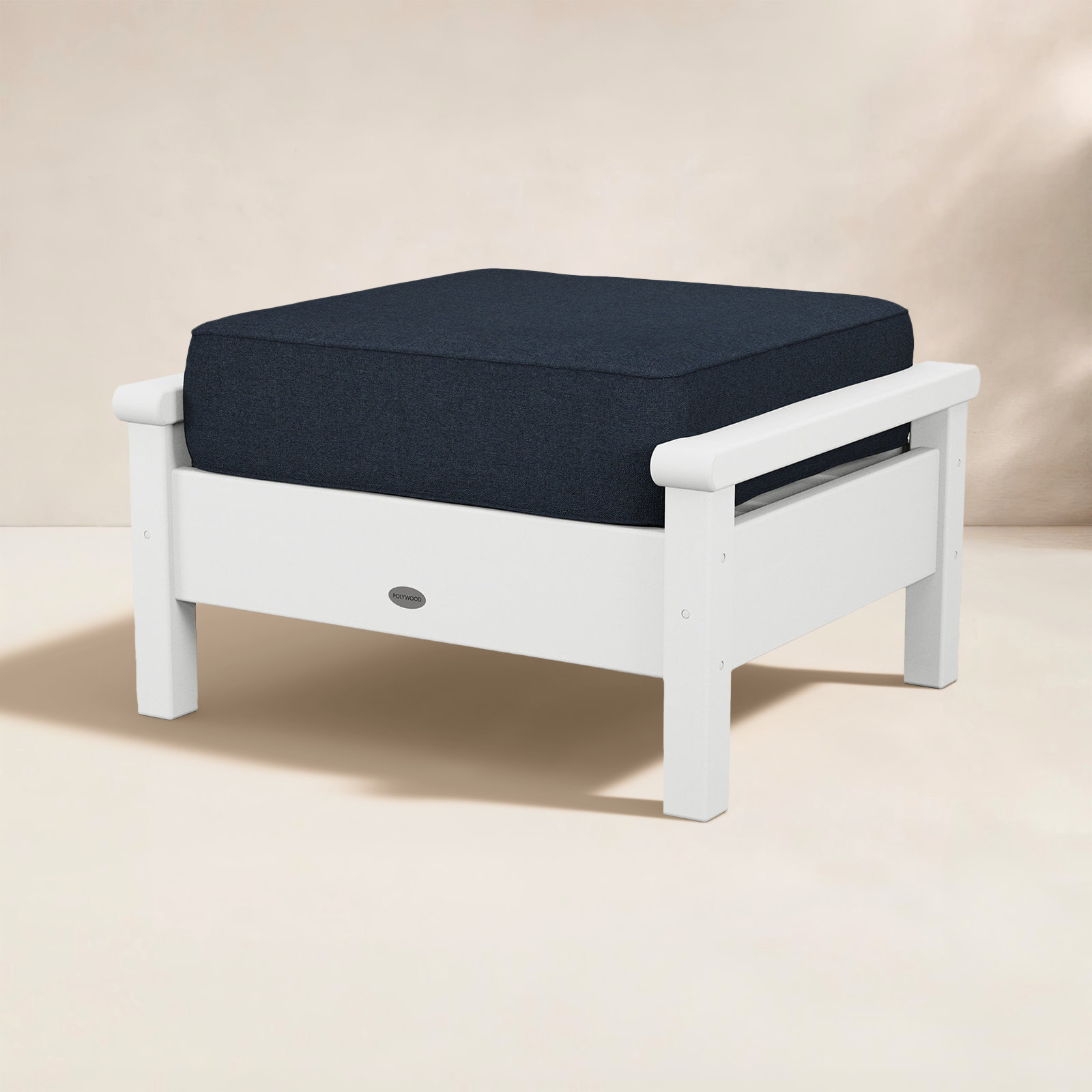 POLYWOOD® Harbour Patio Ottoman, Marine Indigo Revolution®