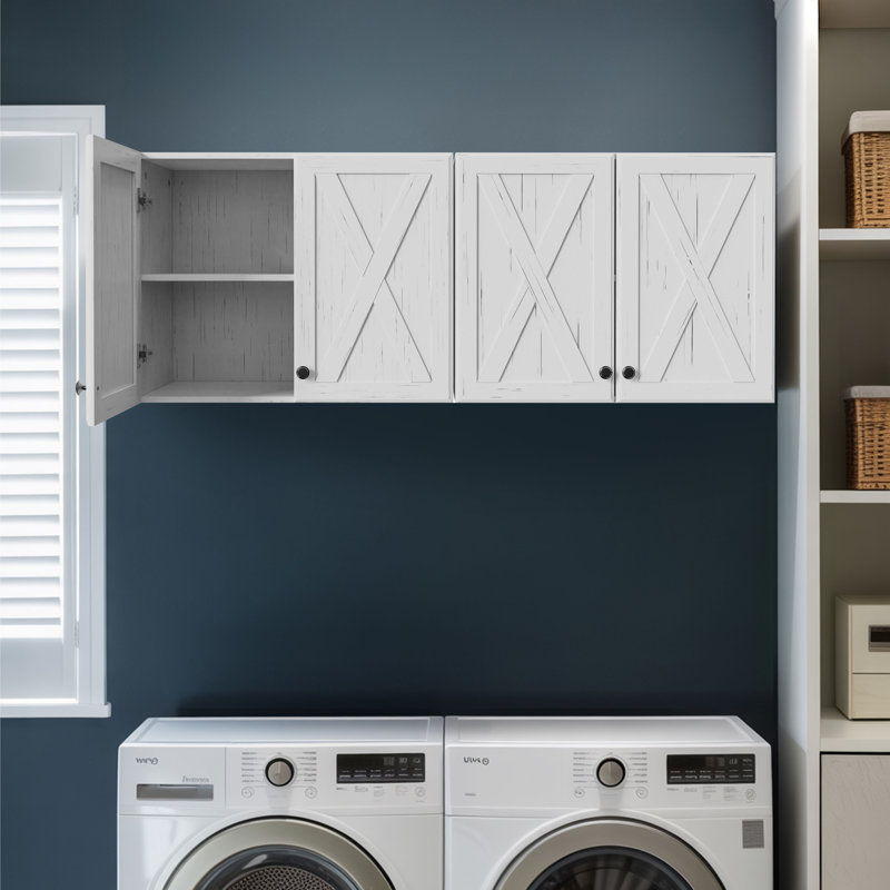 Armoire murale pour lessive 48 ", Blanc