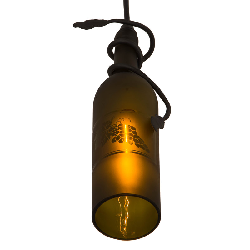 Greenbriar Oak 1 - Light Pendant, Green, 17" H x 5" W x 5" D