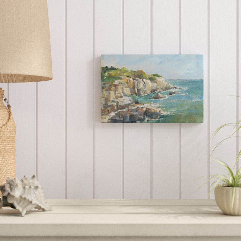 «Impasto Ocean View I», peinture sur toile, H 8 po x l 12 po