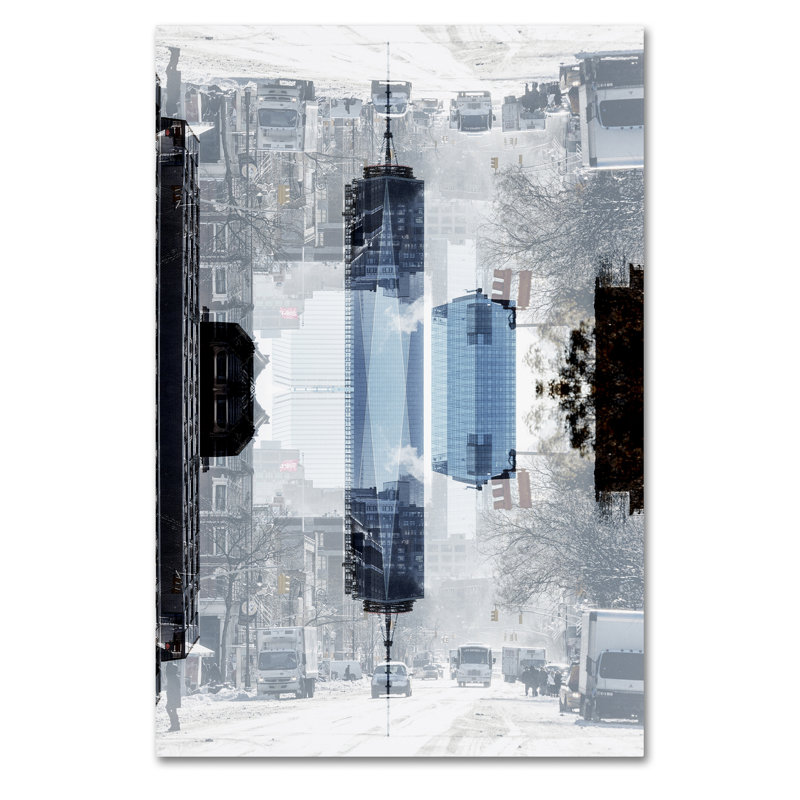 « new york reflection v », reproduction de photo sur toile tendue, H 32 po x l 22 po x P 2 po