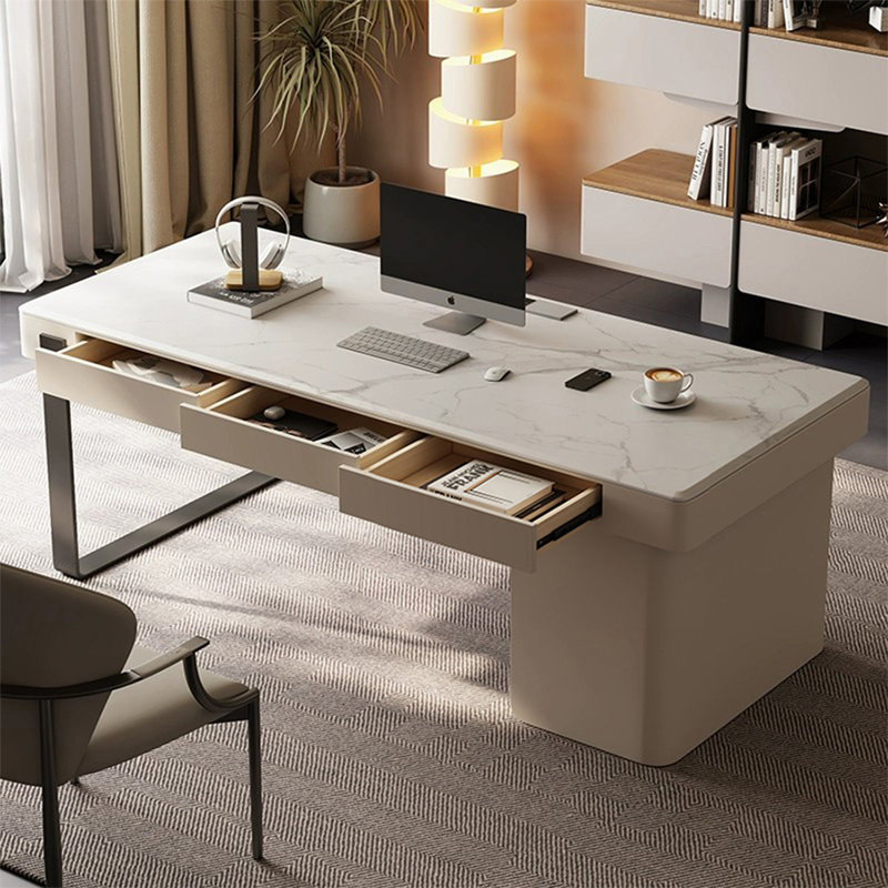 Bureaux modernes en pierre avec armoires, Oui, H 29,53 po x l 78,74 po x P 27,56 po