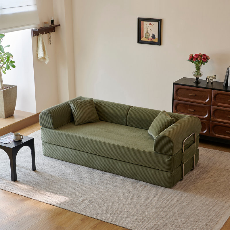 Canapé modulaire en velours côtelé 78,8 po