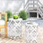 Table de bout en métal S / 2, style moderne avec ajout de fer, blanc et blanc, sans assemblage