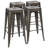 Holubice 30" H Stackable Backless Metal Bar Stools, Indoor/Outdoor Kitchen Dining Chair (Set of 4)-1147356976