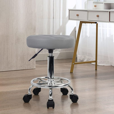 Round Rolling Stool Chair by Latitude Run