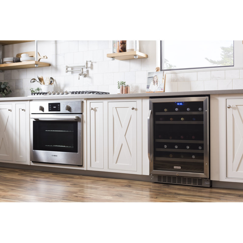 EdgeStar Dual Zone 23.5'' Built-In 46 Bottle Wine Refrigerator with Reversible Door