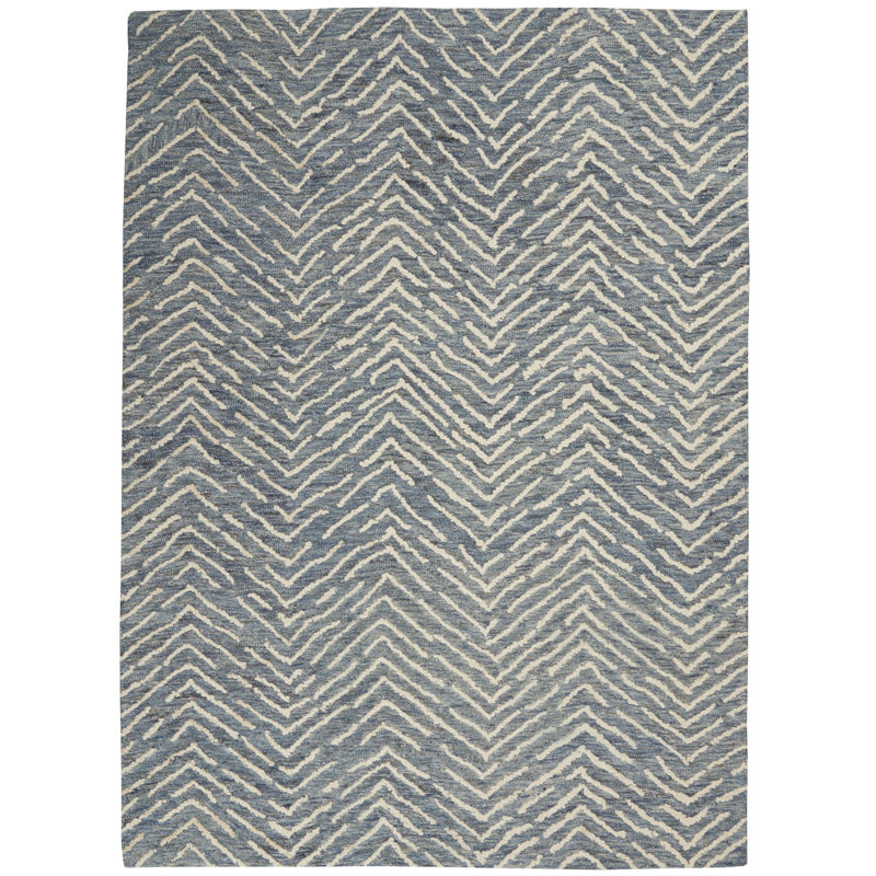 Tapis indigo, Rectangle 5 pi 3 po x 7 pi 3 po