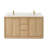 Clairence 60 In. Double Sinks Freestanding Bath Vanity In Light Oak With Carrara Quartz Top