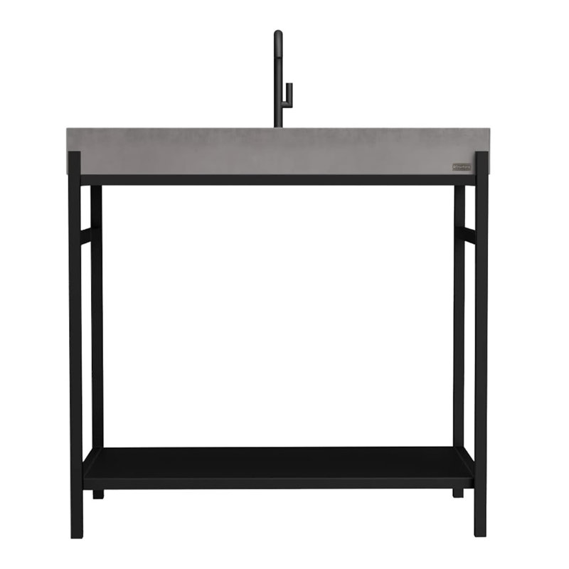 36'' W Single Vanity, Storm, Brushed Nickel, Single Hole