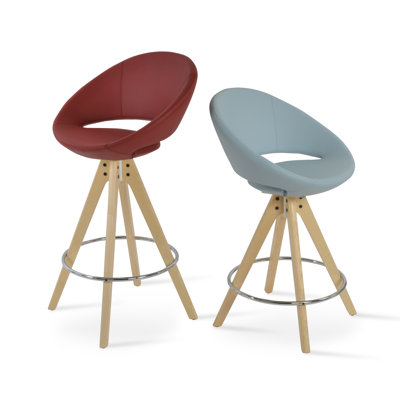 Crescent Swivel Bar Stool