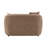 Brown Chenille Loveseat with 2 Matching Color Toss Pillows-1305013365